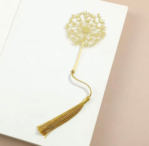 Gold Creative Metal Dandelion Book Mark